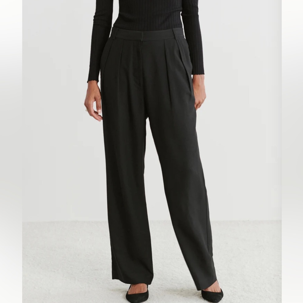 Jenni Kayne Black Wide-Leg Trousers